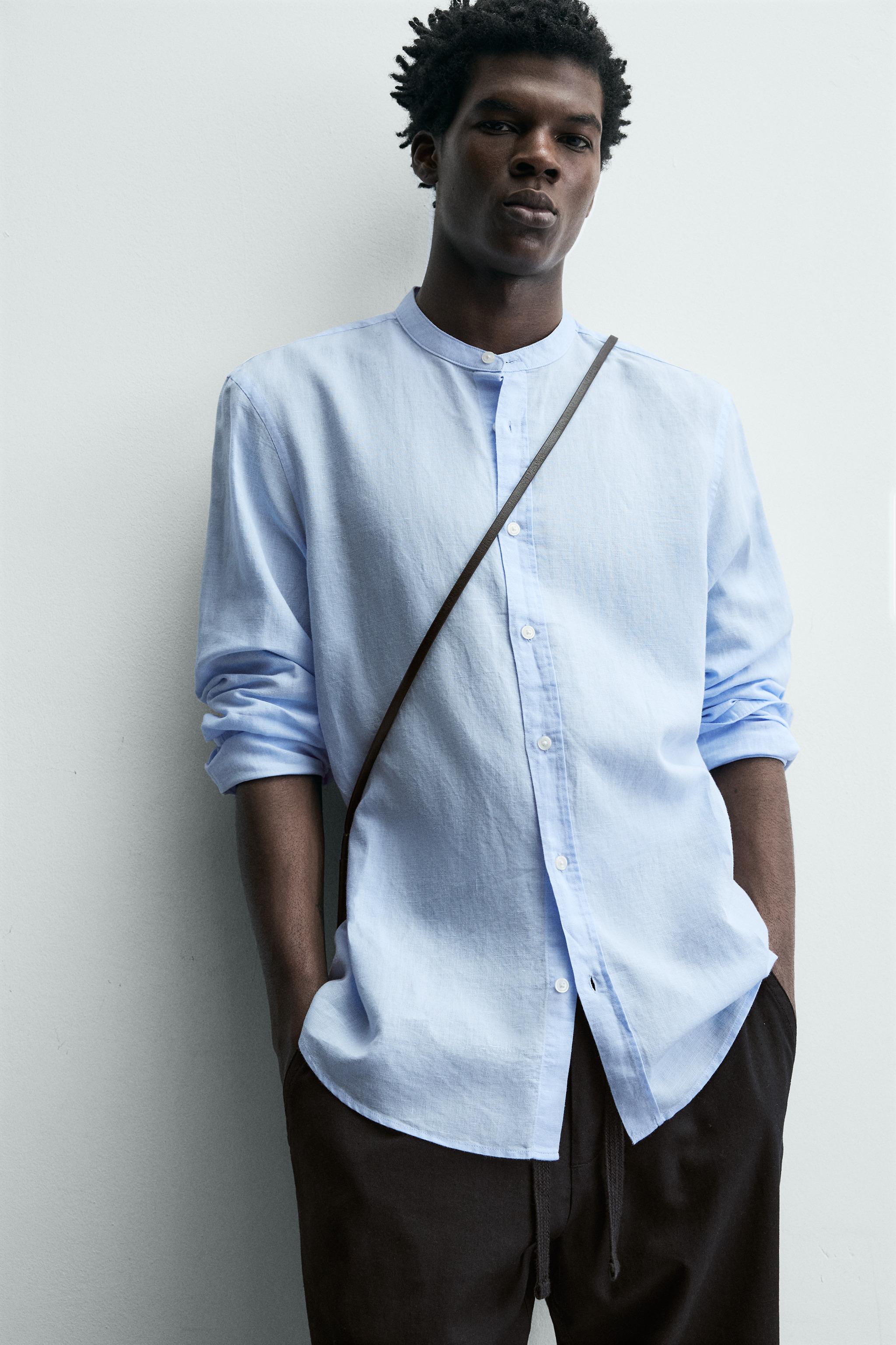 RELAXED FIT LINEN - COTTON SHIRT